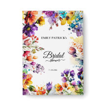 Chá de noiva floral colorido