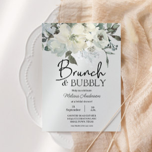 Chá de Noiva Floral em Aquarela Branco Marfim Brun