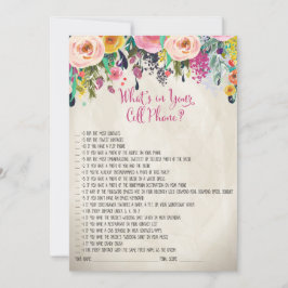 Chá de Noiva Floral O Que Está no Seu Celular Gam