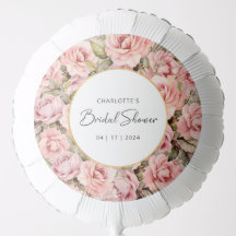 Chá de Noiva Floral Rosa Bege