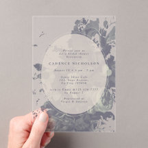 Chá de Noiva Floral Rústico Elegante em Azul Turqu