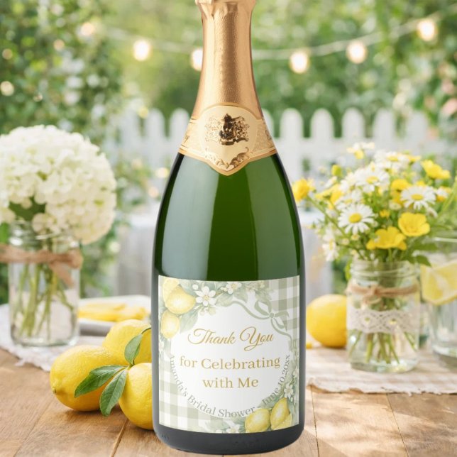 Chá de Noiva Limões Sage Gingham Obrigado (Criador carregado)