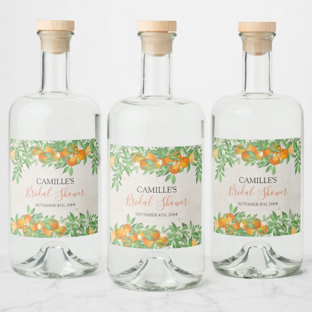 Chá de Noiva Personalizado com Laranja Cítrica (Garrafas)