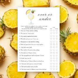 Chá de noiva Pina Colada - Jogo sobre ou sob