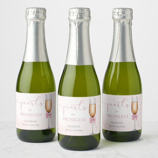 Chá de Noiva Rosa Pérolas e Prosecco (Garrafas)