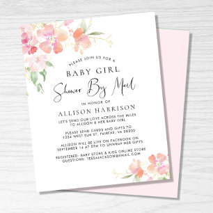 Chá De Orçamento Por Email Floral Baby Girl Conv
