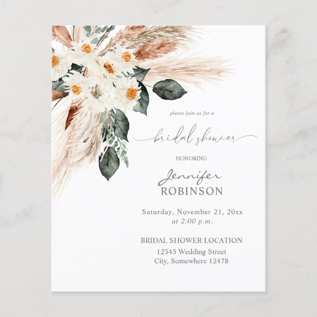 Chá de panela 3 Folheto de Cobre de Orçamento (Frente)