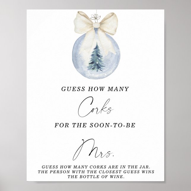 Chá de panela adivinha quantos Poster de Corks (Frente)