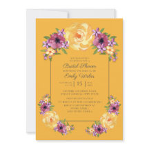 Chá de panela Amarelo Roxo da Mostarda Convite