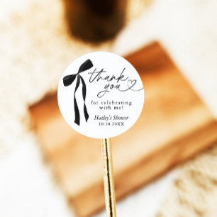 Chá de panela Arco Preto Obrigado, Etiquetas Favor