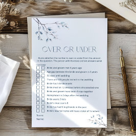 Chá de panela Azul Floral Sobre ou Sob Jogo