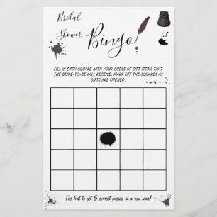 chá de panela Bingo   Cartão de Caneta e de jogo