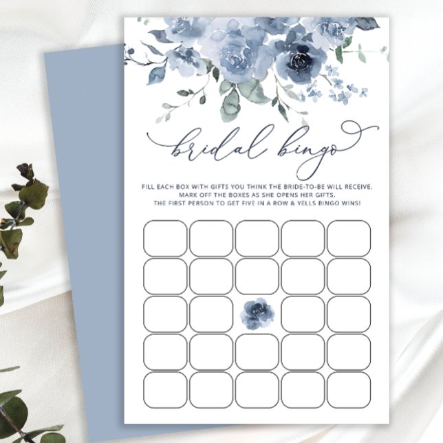 Chá de panela Bingo Jogo Dusty Blue Floral (Criador carregado)