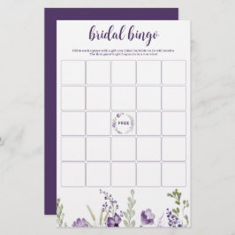 Chá de panela Bingo Jogo Lavanda Roxo Floral