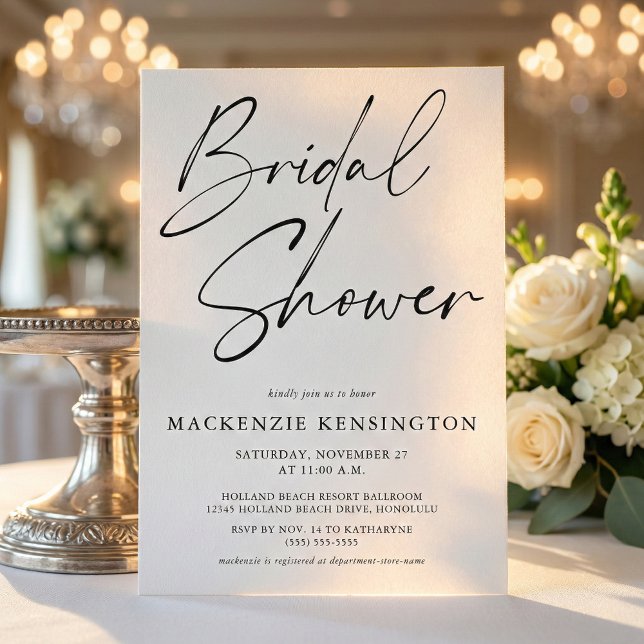 Chá de panela Branco Preto Moderno do Orçamento (Criador carregado)