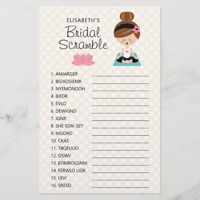 Chá de panela Brunette Yoga Scramble (Frente)