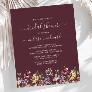 Chá de panela Burgundy de Flores Selvagens Orçamen