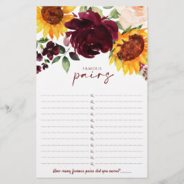 Chá de panela Cair Casais Famosos Jogos Girassóis