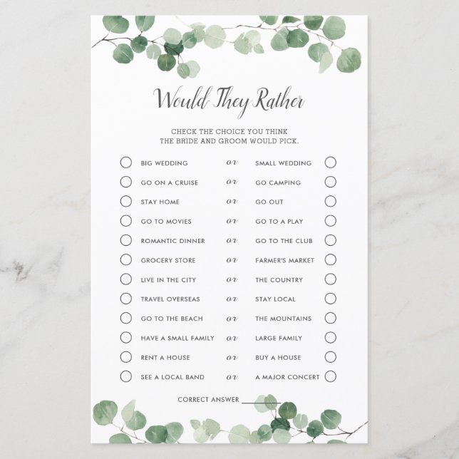 Chá de panela Chic Greenery Eles Iriam Preferencia (Frente)