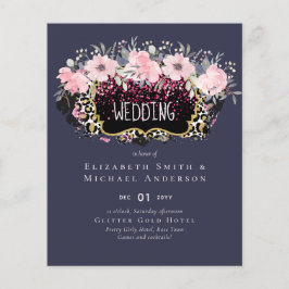 Chá de panela Cinza Moderno Floral Rosa de Orçamen