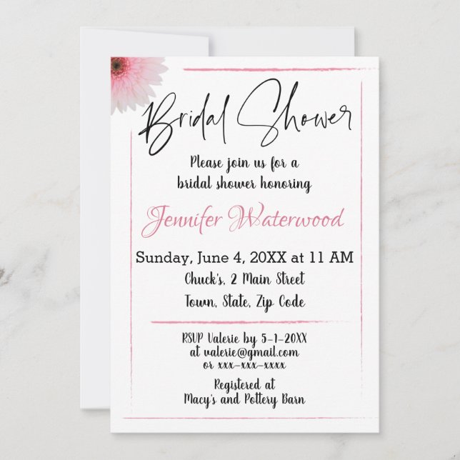 CHÁ DE PANELA COM Convite FLOWER (Frente)