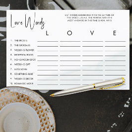 Chá de panela de amor Jogo de Palavras Moles Lava 