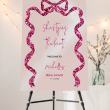 Chá de panela de arco rosa brilhante do casando