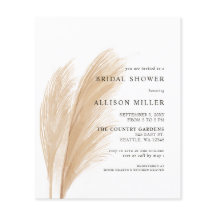 Chá de panela de Boho Pampas de Orçamento