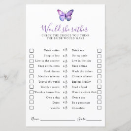 Chá de panela de borboleta Ela poderia jogar prefe