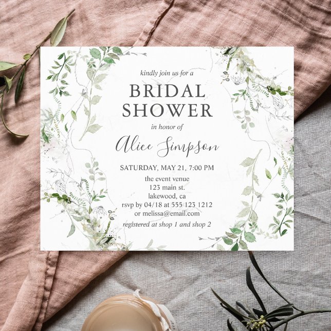 Chá de panela de Caligrafia de Greenery (Criador carregado)