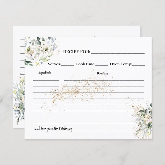 Chá de panela de Cartão de Receita Herbal e Greene (Frente/Verso)