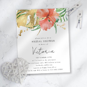 Chá de panela de Casamento de Destino Floral Tropi