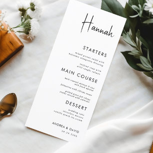 Chá de panela de casamento ou Menu de Noivado com