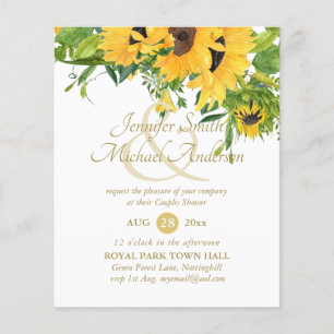 Chá de panela de Casamento Rustic Southern Sunflo