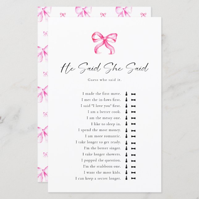 Chá de panela De casando Que Ele Disse (Frente/Verso)