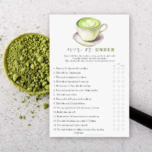 Chá de panela de chá Matcha sobre ou sob jogo