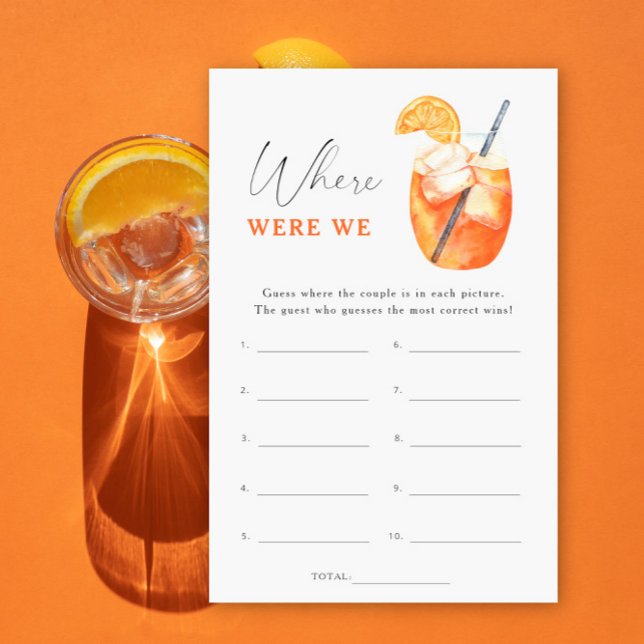 Chá de panela de cocktail Aperol Onde estávamos (Criador carregado)