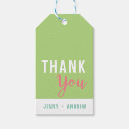 Chá de panela De Cor Brilhante Obrigado Etiqueta D