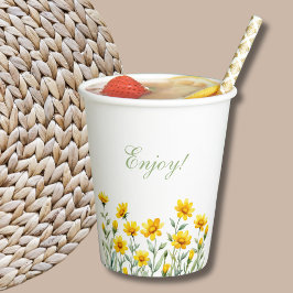 Chá de panela De Flor Amarelo Boho Chic Wildflower