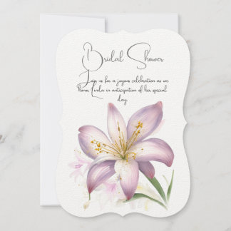 Chá de panela de flor de Lily. Convite oral.