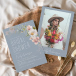 Chá de panela de flor selvagem azul empoeirado<br><div class="desc">Quer criar um convite impressionante para o seu próximo chá de panela sem quebrar o banco? O nosso chá de panela de flor silvestre a aquarela, amigo do orçamento, é a solução perfeita! Apresentando uma bela design de aquarela de flores silvestres delicadas em matizes moles e românticas, este convite certamente...</div>