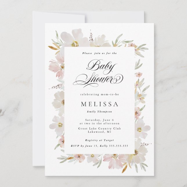 Chá de panela de Flores de Água de Creme e Blush (Frente)