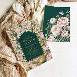 Chá de panela de Flores de Chinoiserie Dourada Ver