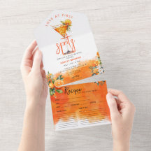 Chá de panela de Flores Laranja Watercolor Spritz