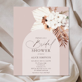 Chá de panela de Folhas Secas de Boho de Orçamento