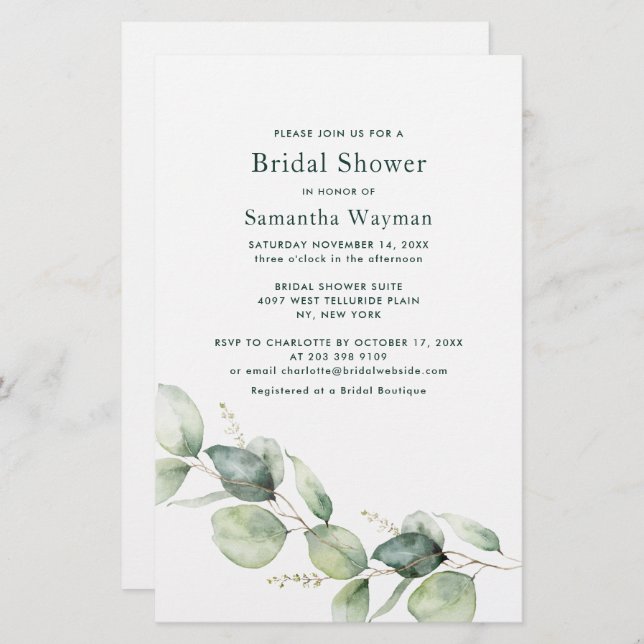 Chá de panela de Foliage Eucalyptus (Frente/Verso)