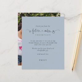 Chá de panela de fotos Obrigados azuis