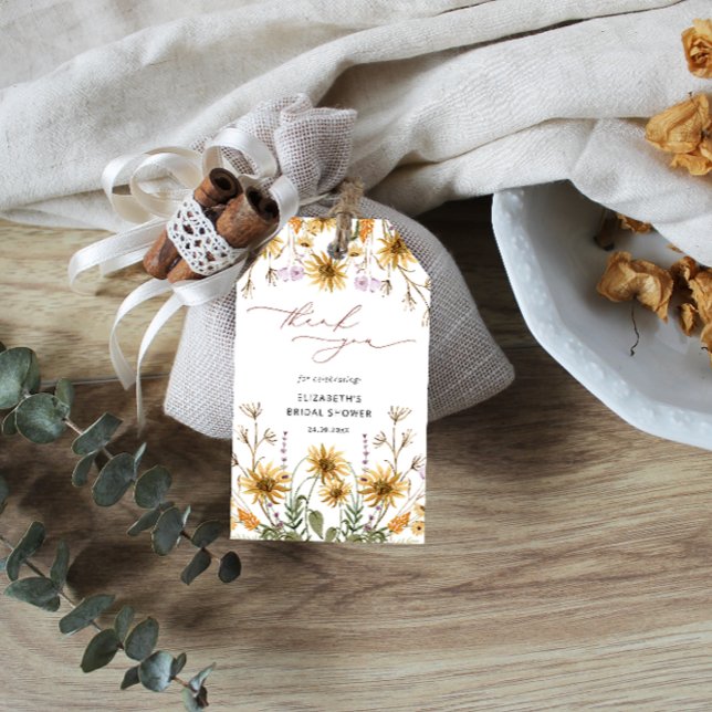 Chá de panela De Girassol Obrigado Etiqueta De Pre (Criador carregado)