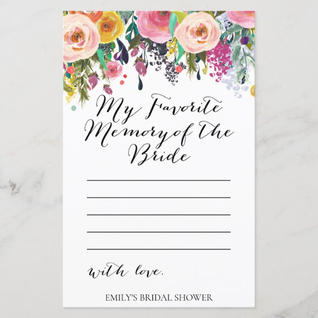 Chá de panela de jardim - Memória favorita da noiv (Frente)