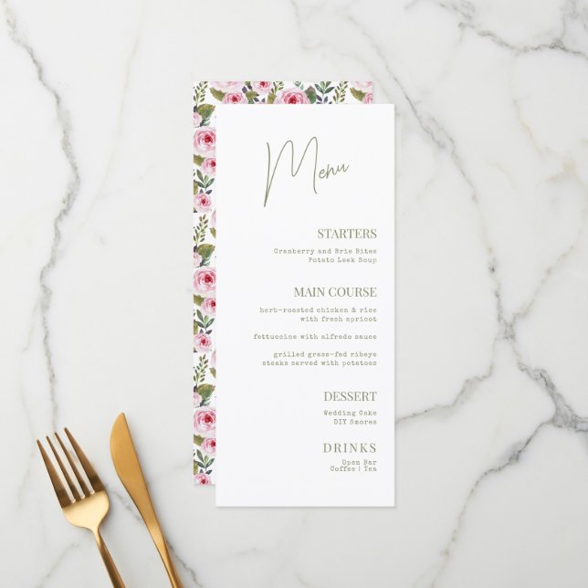 Chá de panela de menu plano (Frente/Verso In Situ)